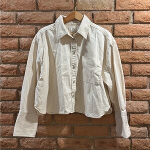 Banana Republic Cream Button-Up Blouse